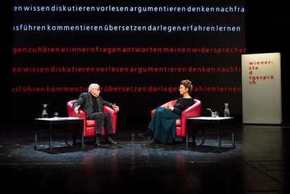 Barbara Blaha im Gespräch mit Peter Huemer beim 58sten Wiener Stadtgespräch © Christian Fischer