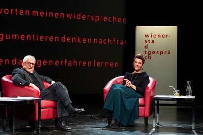 Barbara Blaha im Gespräch mit Peter Huemer beim 58sten Wiener Stadtgespräch © Christian Fischer