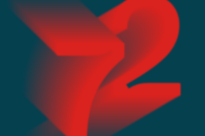 Zahl 72 in rot auf blaugrauem Hintergrund © Studio Anouk Rehorek