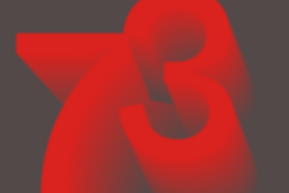 Die Zahl 73 in rot auf grauem Hintergrund &copy; Studio Anouk Rehorek